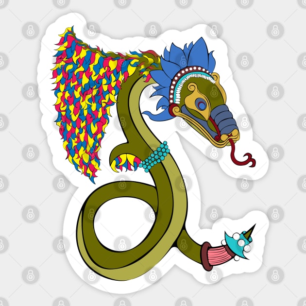 Quetzalcóatl Sticker by Noir Fox